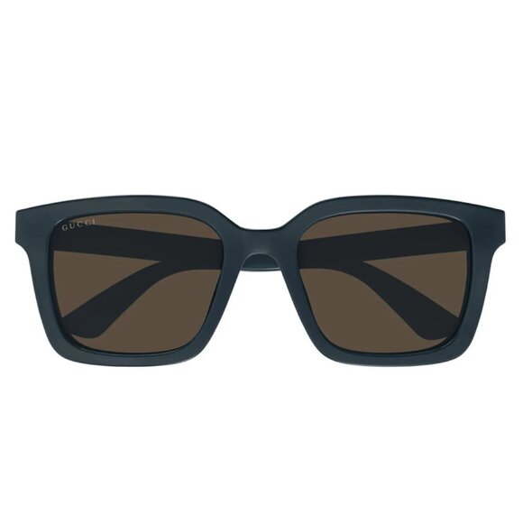 NWT GUCCI SUNGLASSES UNISEX BLUE BROWN SQUARE EYEWEAR GUCCI - Picture 3 of 4